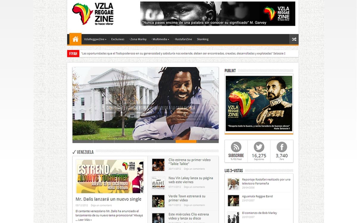 VzlaReggaeZine, el sitio